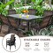 Weather-Resistant PE Rattan Patio Dining Chairs Stackable Outdoor Chairs with Steel Frame